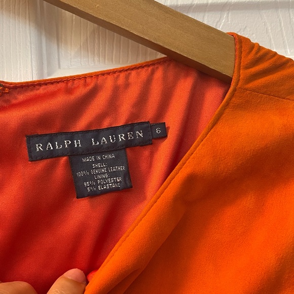 RALPH LAUREN BLACK LABEL SUEDE CAP SLEEVE DRESS - Picture 4 of 9